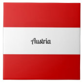 Carreau Drapeau de l'Autriche, étiqueté, (Devant)