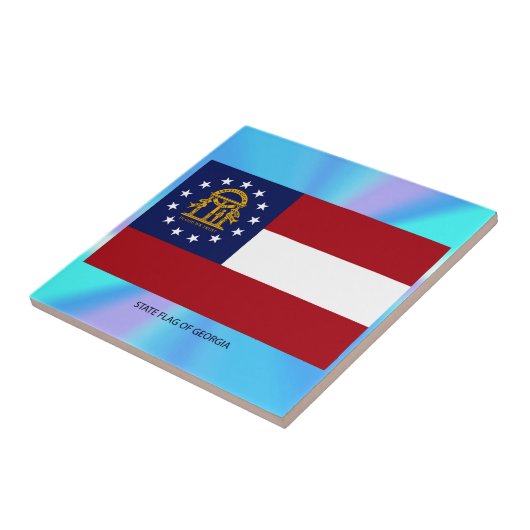 Carreau Drapeau de l'État de Géorgie (Côté)