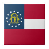 Carreau Drapeau de l'État de Géorgie (Devant)