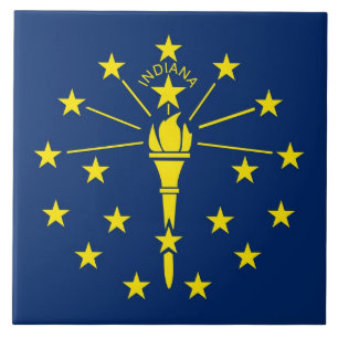 Carreau Drapeau de l'état de l'Indiana