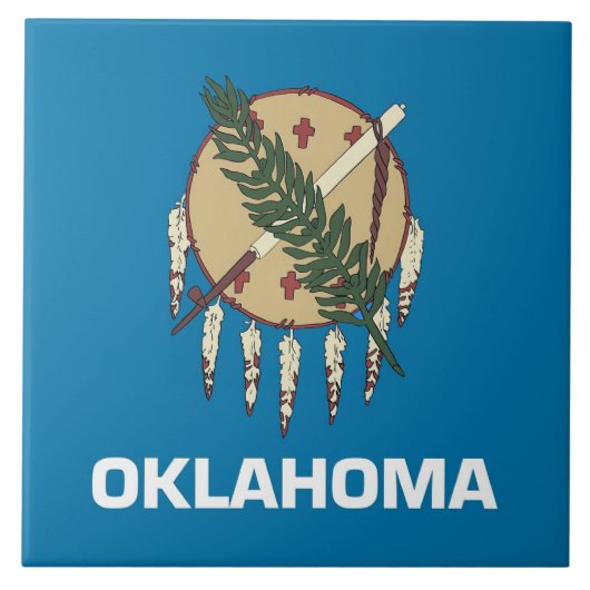 Carreau Drapeau de l'État de l'Oklahoma (Devant)
