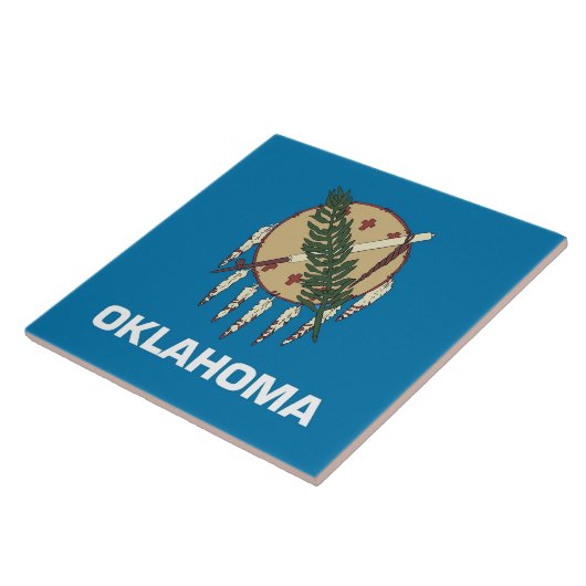 Carreau Drapeau de l'État de l'Oklahoma (Côté)