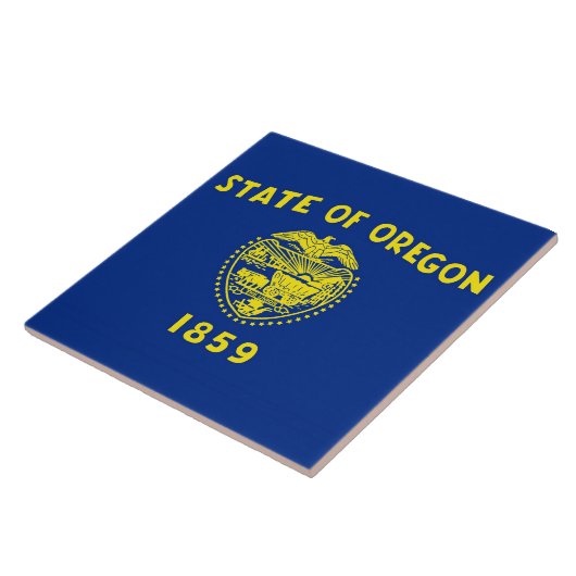 Carreau Drapeau de l'État de l'Oregon (Côté)