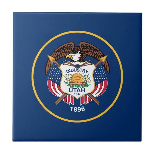 Carreau Drapeau de l'État de l'Utah (Devant)