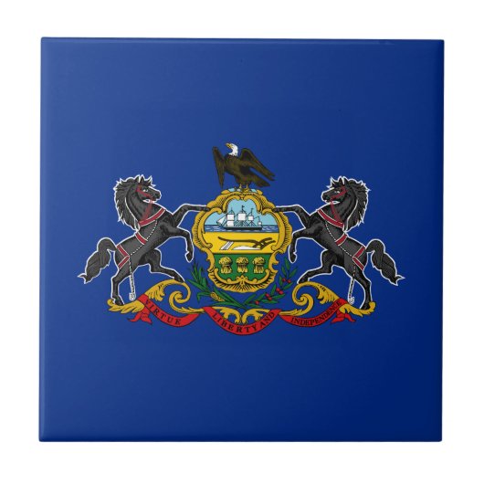 Carreau Drapeau de l'État de Pennsylvanie (Devant)