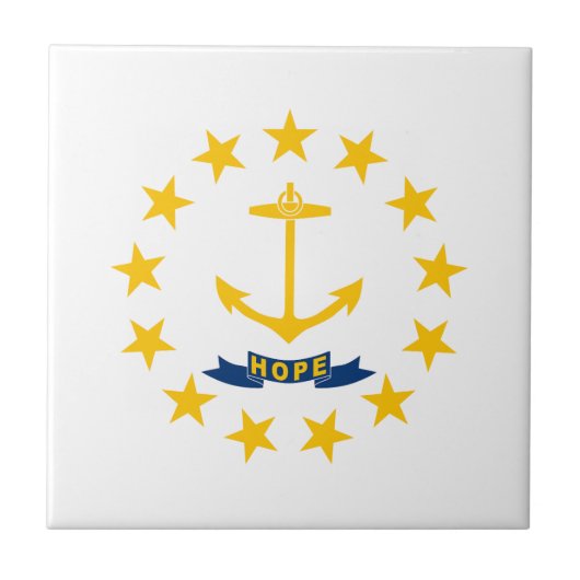 Carreau Drapeau de l'État de Rhode Island (Devant)
