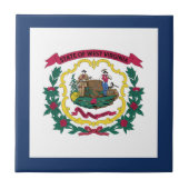 Carreau Drapeau de l'État de Virginie occidentale (Devant)