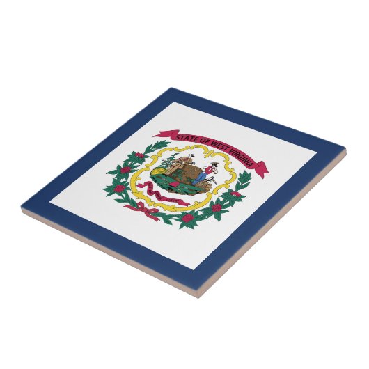 Carreau Drapeau de l'État de Virginie occidentale (Côté)