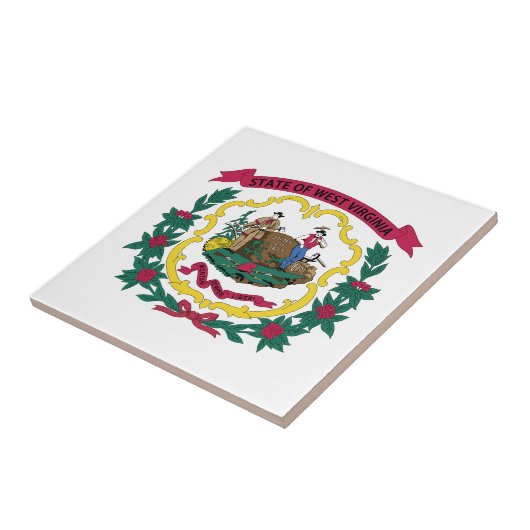 Carreau Drapeau de l'État de Virginie occidentale (Côté)