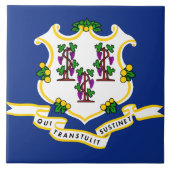 Carreau Drapeau de l'État du Connecticut (Devant)