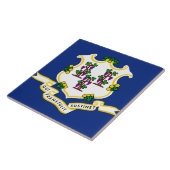 Carreau Drapeau de l'État du Connecticut (Côté)