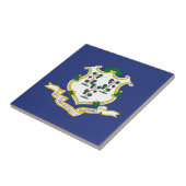Carreau Drapeau de l'État du Connecticut (Côté)
