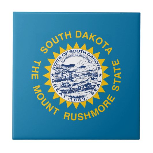 Carreau Drapeau de l'État du Dakota du Sud (Devant)