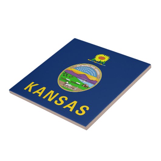 Carreau Drapeau de l'État du Kansas (Côté)
