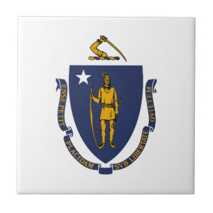 Carreau Drapeau de l'État du Massachusetts