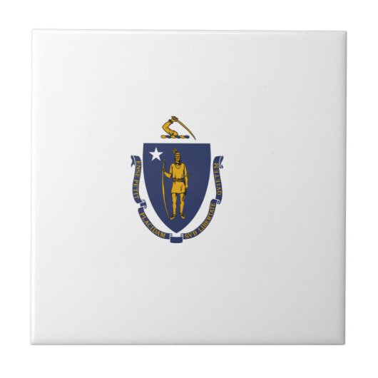 Carreau Drapeau de l'État du Massachusetts (Devant)