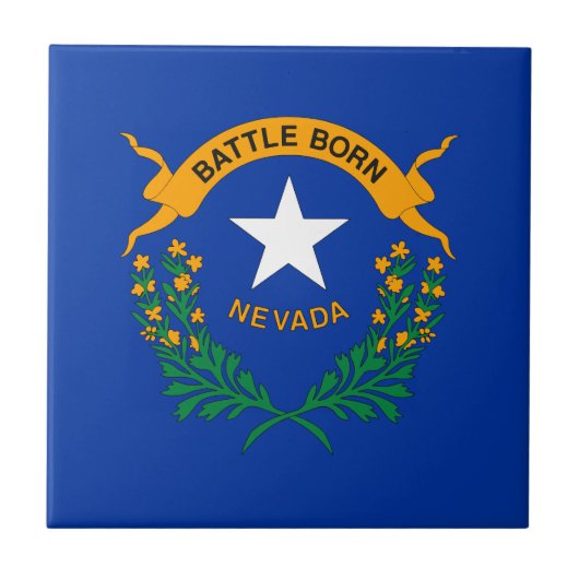 Carreau Drapeau de l'État du Nevada (Devant)