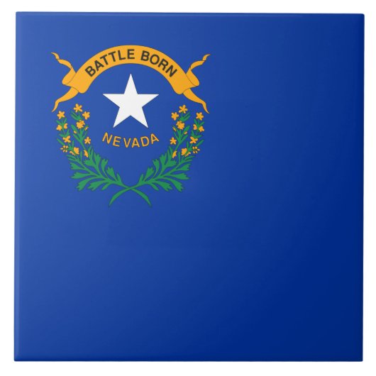 Carreau Drapeau de l'État du Nevada (Devant)