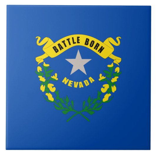 Carreau Drapeau de l'État du Nevada (Devant)