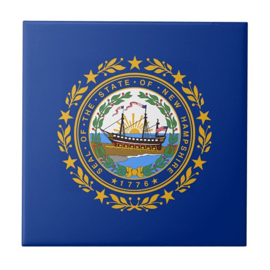 Carreau Drapeau de l'État du New Hampshire (Devant)