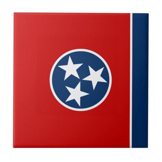 Carreau Drapeau de l'État du Tennessee (Devant)
