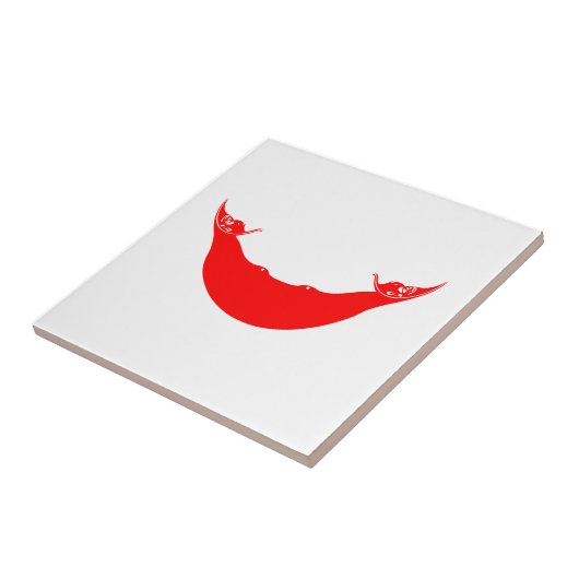 Carreau Drapeau de l'île de Pâques (Côté)