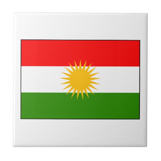 Carreau Drapeau de l'Irak du Kurdistan (Devant)