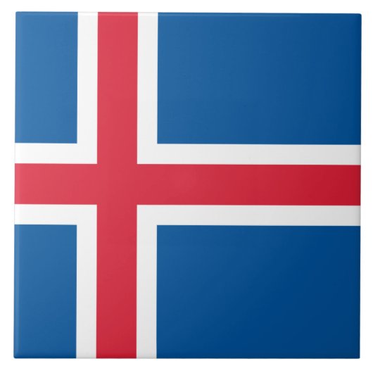Carreau Drapeau de l'Islande (Devant)