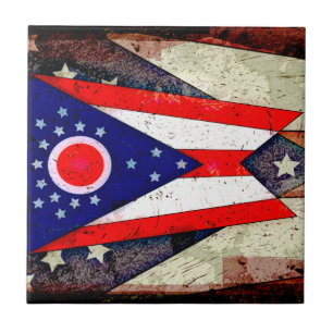 CARREAU DRAPEAU DE L'OHIO