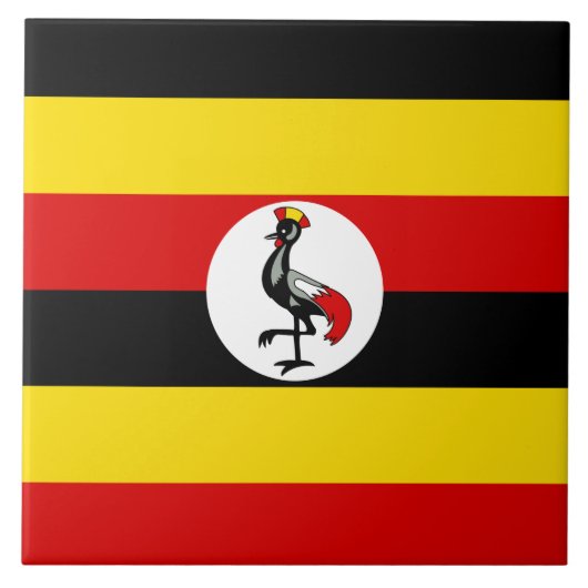 Carreau Drapeau de l'Ouganda (Devant)