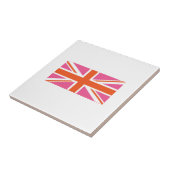 Carreau Drapeau de l'Union rose et orange (Côté)