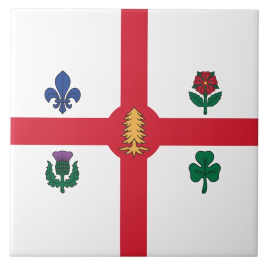 Carreau Drapeau de Montréal (Québec, Canada) (Devant)