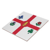 Carreau Drapeau de Montréal sur carrelage (Côté)