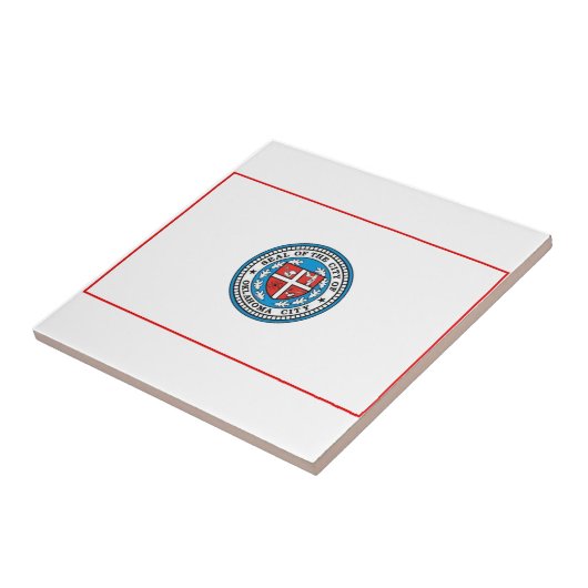 Carreau Drapeau de Oklahoma City (Oklahoma) (Côté)