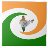 Carreau Drapeau de pays indien (Devant)