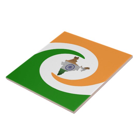 Carreau Drapeau de pays indien (Côté)