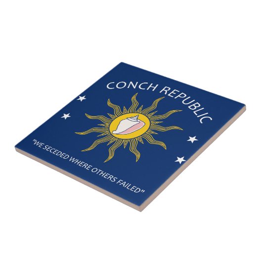 Carreau Drapeau de République de conque (Côté)