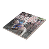 Carreau Drapeau de rodéo Cheval et Cowgirl (Côté)