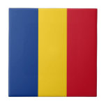 Carreau Drapeau de Roumanie<br><div class="desc">Un cadeau idéal pour tous ceux qui sont patriotes de leur pays !</div>