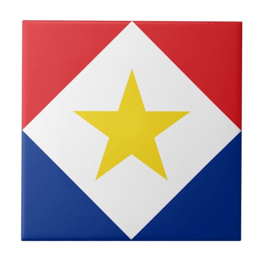 Carreau Drapeau de Saba (Devant)