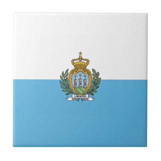 Carreau Drapeau de Saint-Marin (Devant)