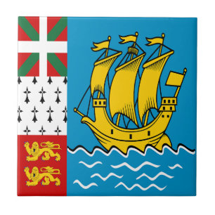 Carreau Drapeau de Saint-Pierre-et-Miquelon