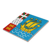 Carreau Drapeau de Saint-Pierre-et-Miquelon (Côté)