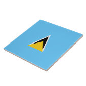 Carreau Drapeau de Sainte-Lucie (Sainte-Lucie) (Caraïbes) (Côté)