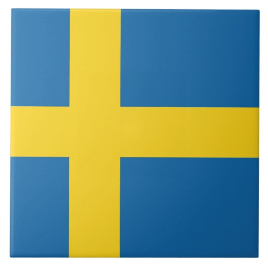 Carreau Drapeau de Suède (Devant)