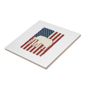 Carreau Drapeau d'éléphant patriotique Conception de vecte (Côté)