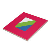 Carreau Drapeau des Abruzzes Italie symbole italia (Côté)