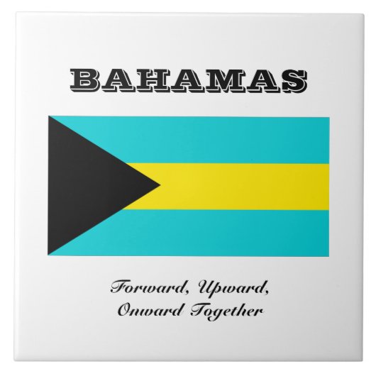 Carreau Drapeau des Bahamas (Devant)