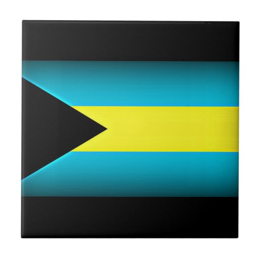 Carreau Drapeau des Bahamas Bord Foncé (Devant)
