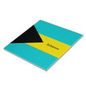 Carreau Drapeau des Bahamas, étiqueté (Côté)